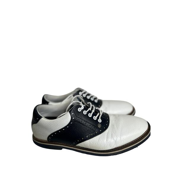 G/FORE Men's Saddle Gallivanter Golf Shoes Size 13 White & Navy Preppy - Picture 3 of 8